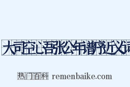 大司空心吾张公年谱序近义词是什么意思的图片